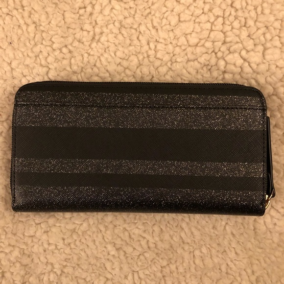KATE SPADE Haven Lane Neda Blk Glitter Zip Wallet - Picture 5 of 8